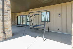 View of patio / terrace featuring sliding doors
