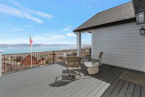 Deck with a water view