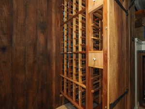 View of wine cellar