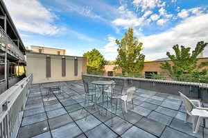 View of patio featuring outdoor dining space