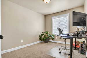 Office with baseboards