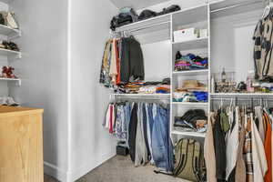View of walk in closet