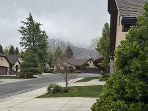 View of road featuring a mountain view