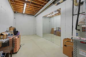 View of unfinished basement