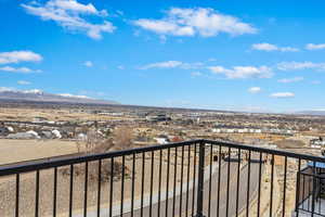 Balcony with a valley view