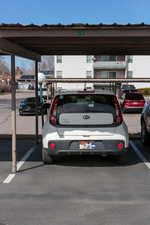 View of covered parking space