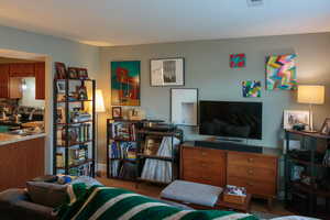 View of living room toward kitchen