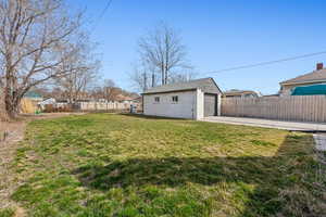 Large .16 acre yard and spacious one car garage.