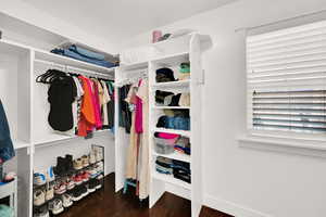 Spacious walk in closet