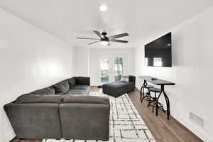 ADU living space with private entrance