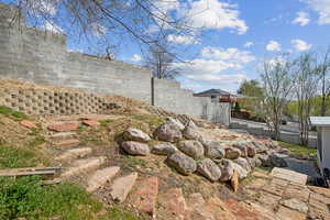 Exterior space with fence
