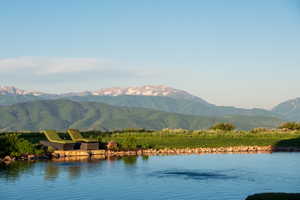 Water view with a mountainous background