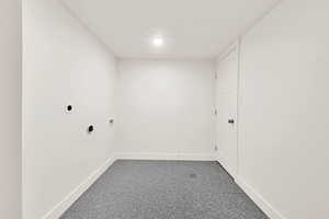 Unfurnished room with baseboards