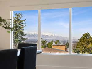 Mountain views from the dining table