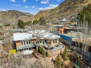 Aerial view with foothills - so close to trails