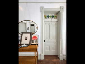 Details featuring wood finished floors