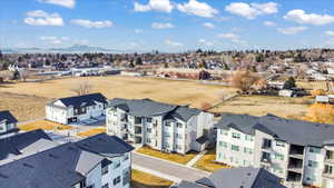 Aerial view with a mountain view and a residential view