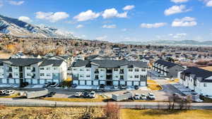 Aerial view with a mountain view and a residential view