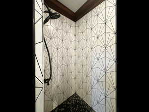 Bathroom with tiled shower