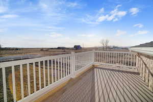 Deck featuring a rural view