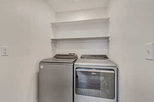 Laundry room featuring laundry area and independent washer and dryer