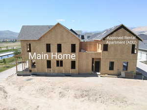 View of building exterior featuring a mountain view