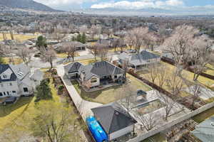 Aerial view with a mountain view and a residential view