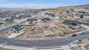 Birds eye view of property looking east