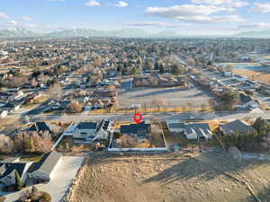 Aerial view with a mountain view and a residential view