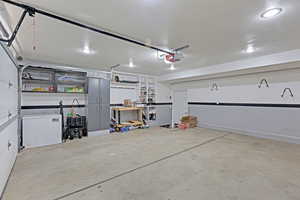 Finished 3 car garage