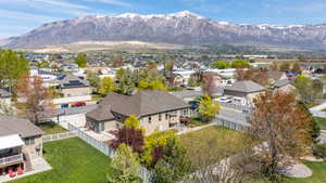 Aerial view with a mountain view of Ben Loman Peak