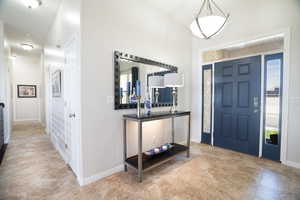 Foyer with new lighting