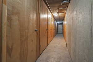 Basement storage closets