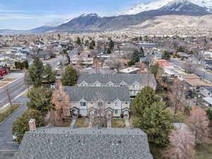 Aerial view with a mountain view and a residential view