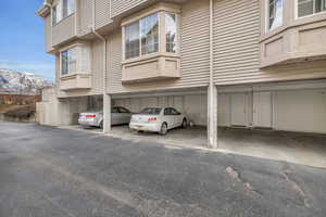 View of covered parking lot