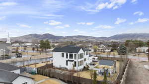 View of mountain feature with a residential view