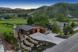 Mountain view with a golf club