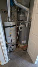 Utility room with water heater