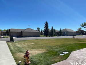 View of yard featuring a residential view