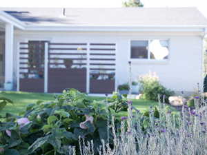 Exterior space front of the home in the fall