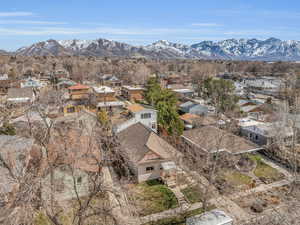 Aerial view with a mountain view and a residential view