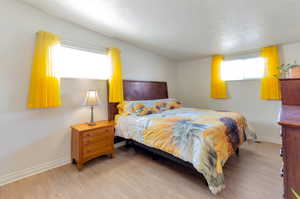 Bedroom featuring baseboards, light wood-style floors