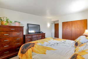 Bedroom with a closet