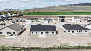 Bird's eye view with a mountain view and a residential view