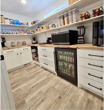 Storage area with wine cooler