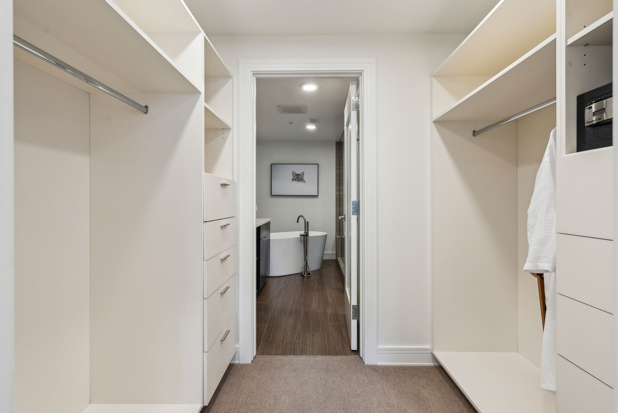 Spacious closet featuring carpet floors