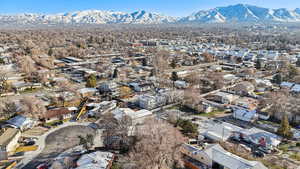 Aerial view with a mountain view and a residential view