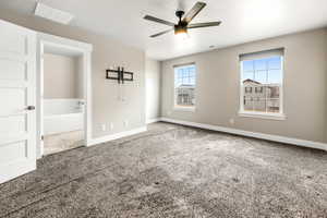 Master Bedroom Interior space featuring visible vents, baseboards, and a ceiling fan