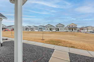 View of yard with a residential view