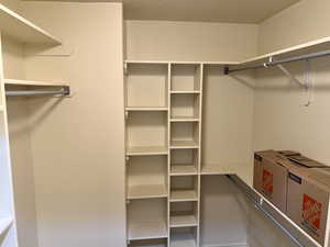 View of walk in closet